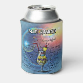 Blue Hawaii Cocktail (#1 van 12 Drink Recipe Set) Blikjeskoeler (Blikje Achterkant)