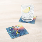 Blue Hawaii Cocktail (#1 van 12 Drink Recipe Set) Kartonnen Onderzetters (Insitu)