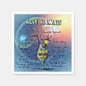 Blue Hawaii Cocktail (#1 van 12 Drink Recipe Set) Servet (Voorkant)