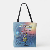 Blue Hawaii Cocktail (#1 van 12 Drink Recipe Set) Tote Bag (Achterkant)