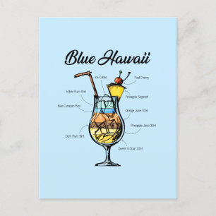 Blue Hawaii Cocktail Recept Feestdagenkaart