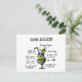 Blue Hawaii Cocktail Recipe Briefkaart (Staand voorkant)