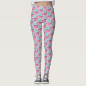 Blue Hawaii CUPCAKE Leggings (Voorkant)
