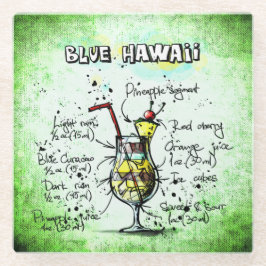 Blue Hawaii Drink Recipe Glazen Onderzetter