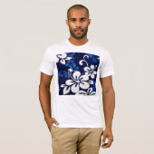 Blue Hawaii Flowers T-shirt (Voorkant volledig)