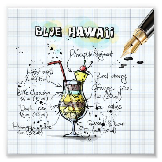 Blue Hawaii Foto Afdruk (Voorkant)