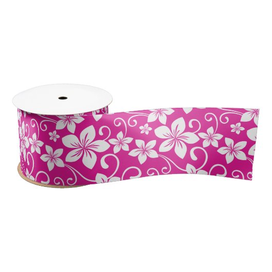 BLUE HAWAII (HOT PINK) SATIN RIBBON SATIJNEN LINT (Spoel)