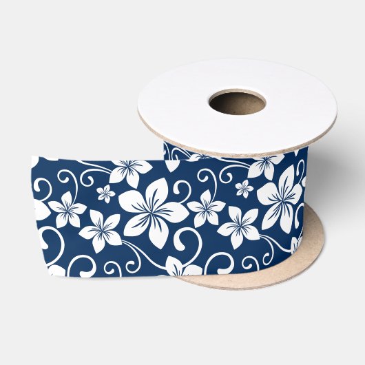 BLUE HAWAII (NAVY) SATIN RIBBON SATIJNEN LINT (Spoel)