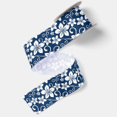 BLUE HAWAII (NAVY) SATIN RIBBON SATIJNEN LINT (Achterkant)