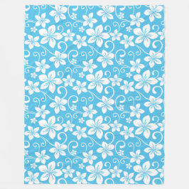 BLUE HAWAII PATTERN (BLUE) FLEECE DEKEN