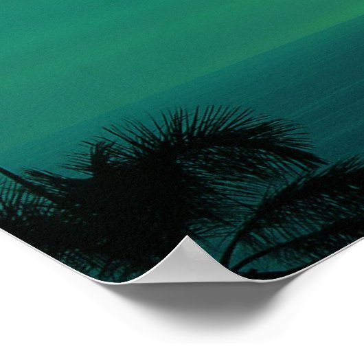 Blue Hawaii Sunset Poster (Hoek)