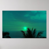 Blue Hawaii Sunset Poster (Voorkant)