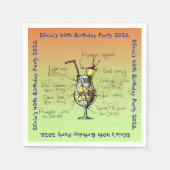 Blue Hawaii verjaardagsfeestje Servet (Voorkant)