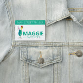 Blue Hawaiian Cocktail Luau Bartender Tiki Bar Naamplaatje (In situ)