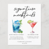 Blue Hawaiian Cranberry Cutie Mocktails Menu (Voorkant)