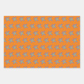 Blue Hawaiian Flowers Inpakpapier Vel (Voorkant)