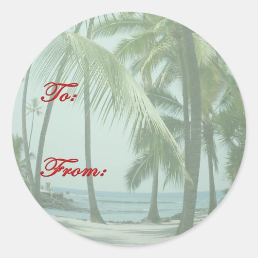 Blue Hawaiian Gift Label Sticker (Voorkant)
