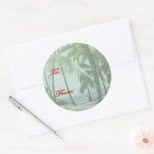 Blue Hawaiian Gift Label Sticker (Envelop)