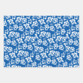 Blue Hawaiian Hibiscus Flowe Inpakpapier Vel (Voorkant 3)