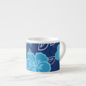 Blue Hawaiian Hibiscus Pattern Espresso Kop (Voorkant rechts)