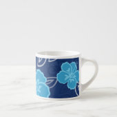 Blue Hawaiian Hibiscus Pattern Espresso Kop (Rechts)