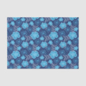 Blue Hawaiian Hibiscus Pattern Tissuepapier (Voorkant)