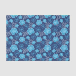 Blue Hawaiian Hibiscus Pattern Tissuepapier