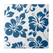 Blue Hawaiian Hibiscus Tegeltje (Voorkant)