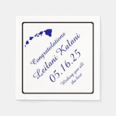 Blue Hawaiian Islands afstuderen papieren servette Servetten (Voorkant)
