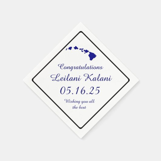 Blue Hawaiian Islands afstuderen papieren servette Servetten (Hoek)
