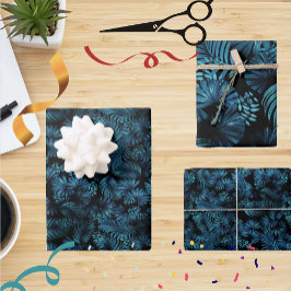 Blue Hawaiian Palms Gift Wrap Inpakpapier Vel