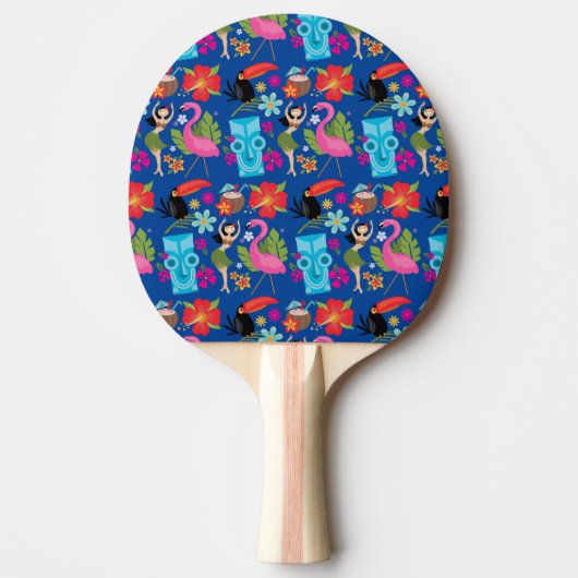 Blue Hawaiian Ping Pong Paddle Tafeltennisbatje (Voorkant)