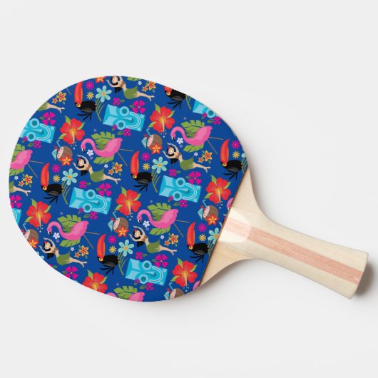 Blue Hawaiian Ping Pong Paddle Tafeltennisbatje (Zijkant)