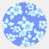 Blue Hawaiian Ronde Sticker (Voorkant)