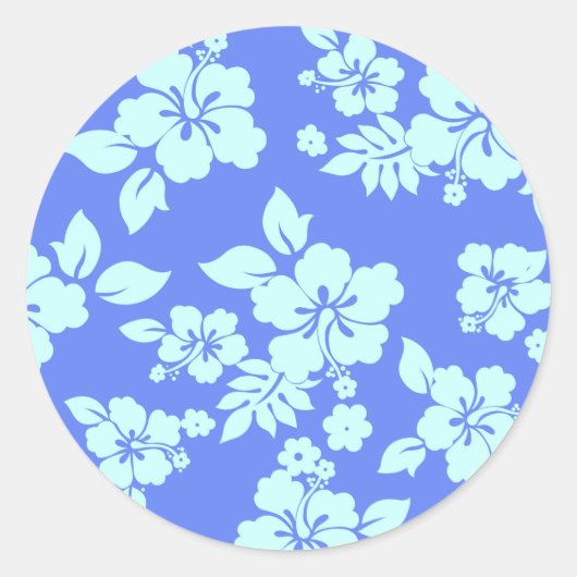 Blue Hawaiian Ronde Sticker (Voorkant)