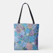 Blue Haze Floral Canvas tas (Achterkant)
