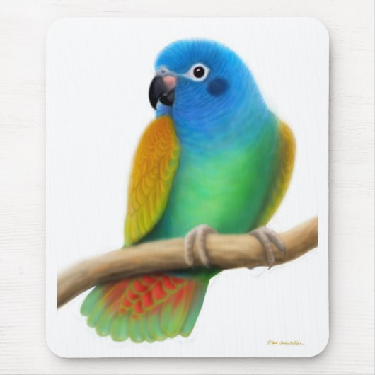 Blue Headed Pionus Parrot Mousepad Muismat (Voorkant)