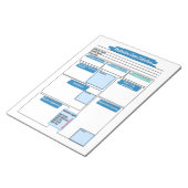Blue Healthcare Student Medicatie Sjabloon Notitieblok (Schuin)