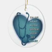 Blue Heart Army verpleegster Keramisch Ornament (Links)