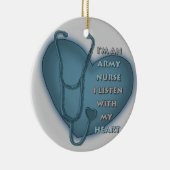 Blue Heart Army verpleegster Keramisch Ornament (Rechts)