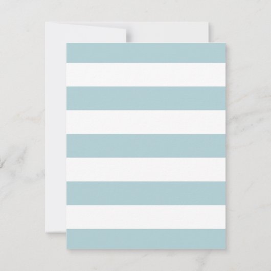 Blue Heart Baby shower Guessing Game Kaart (Achterkant)