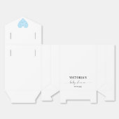 Blue Heart Baby Shower Party  Bedankdoosjes (Ongevouwen)