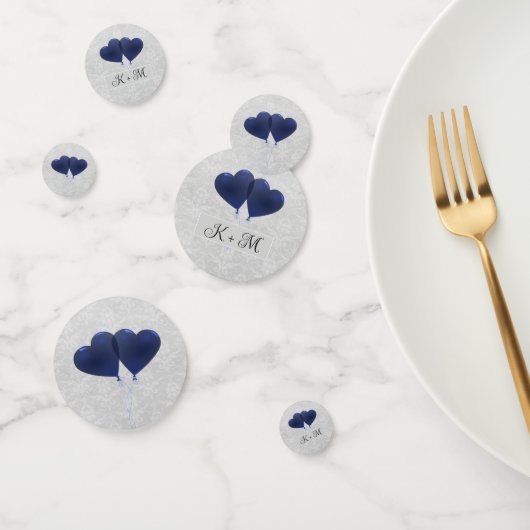Blue Heart Balloons Wedding Confetti (Groep)