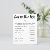 Blue Heart Boy Baby shower vindt de prijs juist (Staand voorkant)