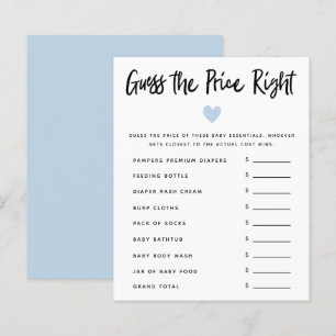 Blue Heart Boy Baby shower vindt de prijs juist