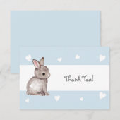 Blue Heart Bunny bedankje Bedankkaart (Voorkant / Achterkant)