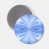 Blue Heart Butterfly Abstract Magneet (Voorkant / Achterkant)