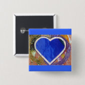 Blue Heart Button (Voorkant /achterkant)
