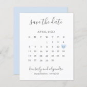 Blue Heart Calender Budget Weddenschap Save the Da (Voorkant / Achterkant)