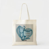 Blue Heart Cardiac Care Nurse Tote Bag (Voorkant)